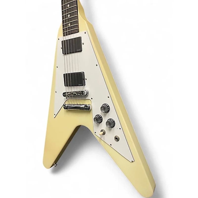 Used Gibson 70s Flying V Antique White Solid Body Electric Guitar