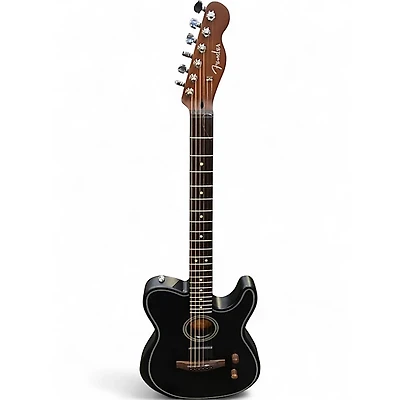 Used Fender Acoustasonic Player Telecaster BLACK Acoustic Electric Guitar