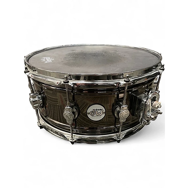 Used DW 6.5X14 Design Series Snare BLACK NICKEL OVER BRASS Drum