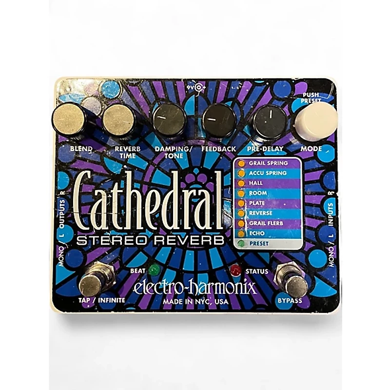 Used Electro-Harmonix Cathedral Stereo Reverb Effect Pedal