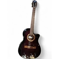 Used Ibanez ga35tce-dvs dark violin burst Classical Acoustic Electric Guitar