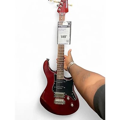 Used Yamaha Pacifica Burgundy Solid Body Electric Guitar