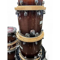 Used Mapex 8 Piece Saturn III Root Beer Sparkle Fade Drum Kit