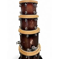 Used Mapex 8 Piece Saturn III Root Beer Sparkle Fade Drum Kit