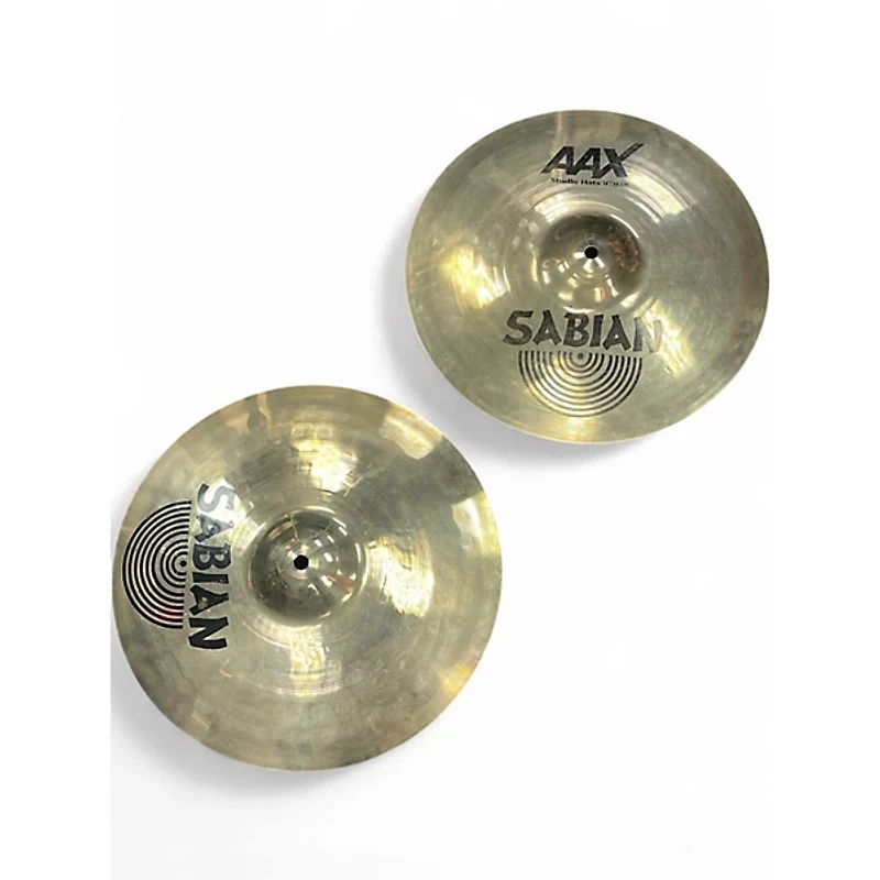 Used SABIAN 14in AAX STUDIO HATS (PAIR) Cymbal