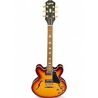Used Epiphone ES335 2 Tone Sunburst Hollow Body Electric Guitar