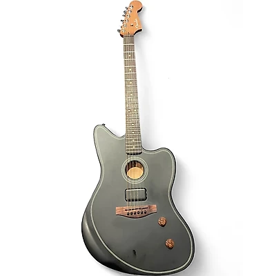 Used Fender ACOUSTASONIC STANDARD JAZZMASTER BLACK Acoustic Electric Guitar