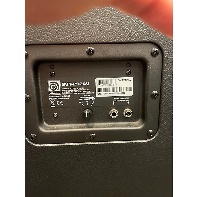 Used Ampeg SVT212AV 600W 2x12 Bass Cabinet
