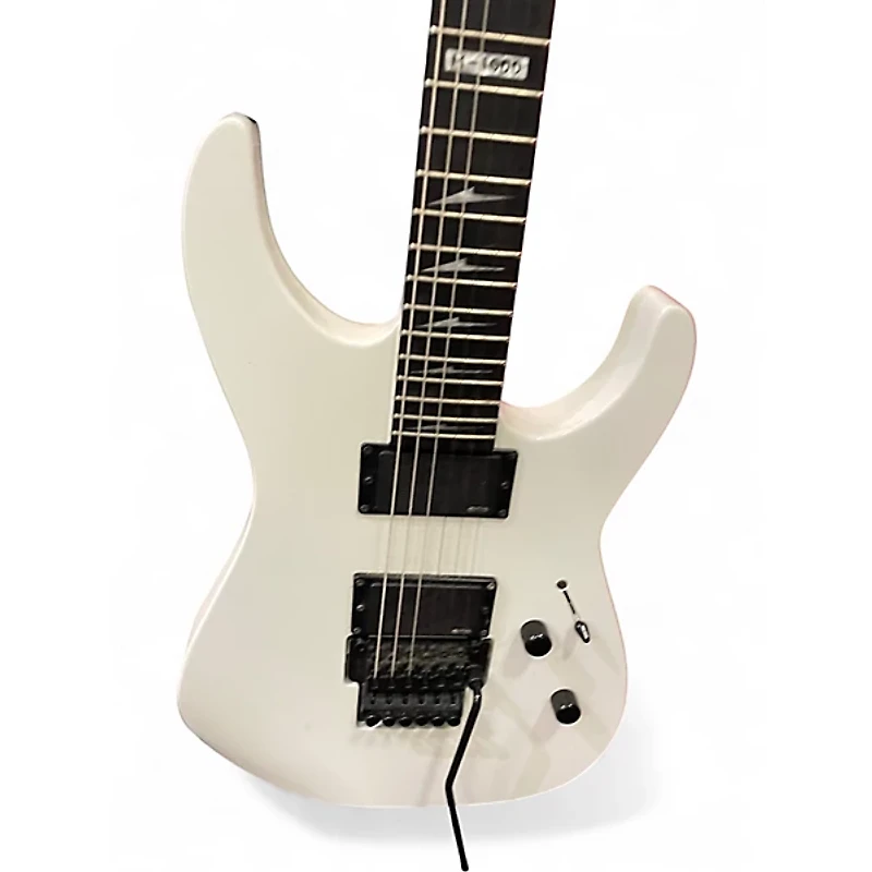 Used ESP LTD M1000 White Solid Body Electric Guitar