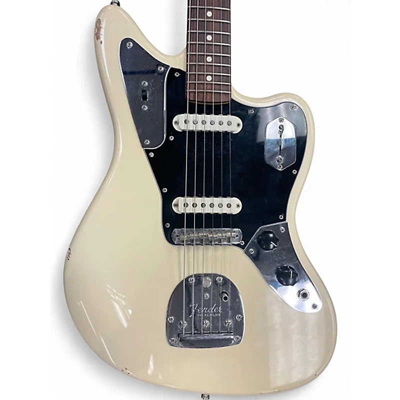 Used Fender American Professional Jaguar Olympic White Solid Body Electric Guitar