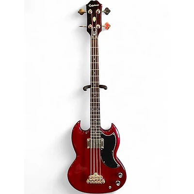 Used Epiphone EB0 CHERRY RED Electric Bass Guitar