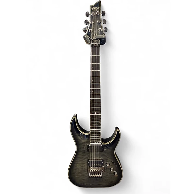 Used Schecter Guitar Research Hellraiser C1 Hybrid FR TRANS BLACK BURST Solid Body Electric Guitar