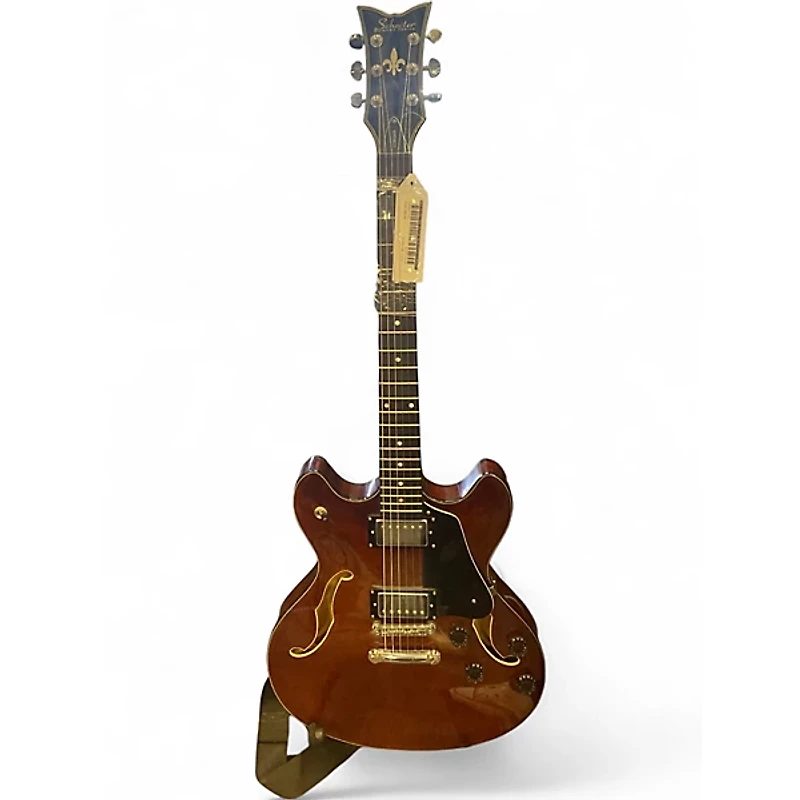 Used Schecter Guitar Research Corsair Walnut Hollow Body Electric Guitar