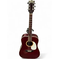 Used Trump Ts21 Red Acoustic Guitar