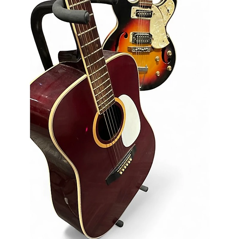 Used Trump Ts21 Red Acoustic Guitar