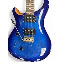 Used PRS SE Custom 24 FADED BLUE BURST Solid Body Electric Guitar