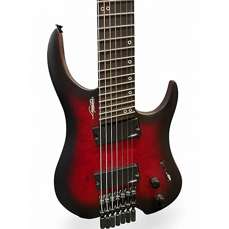 Used Legator G7FSS GHOST 7 MULTI SCALE SUPER SHRED TRANS RED BURST Solid Body Electric Guitar