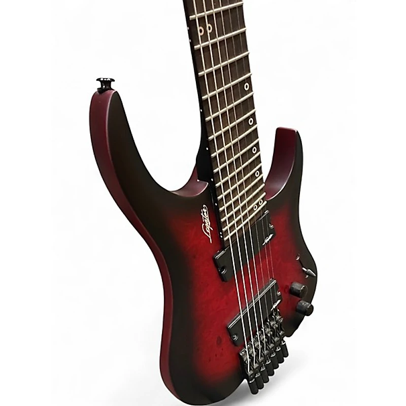 Used Legator G7FSS GHOST 7 MULTI SCALE SUPER SHRED TRANS RED BURST Solid Body Electric Guitar