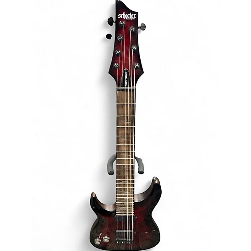 Used Schecter Guitar Research omen elite red Solid Body Electric Guitar