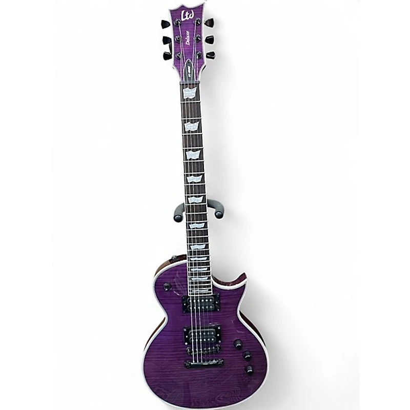 Used ESP EC1000 Trans Purple Solid Body Electric Guitar