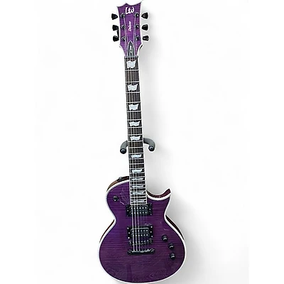 Used ESP EC1000 Trans Purple Solid Body Electric Guitar
