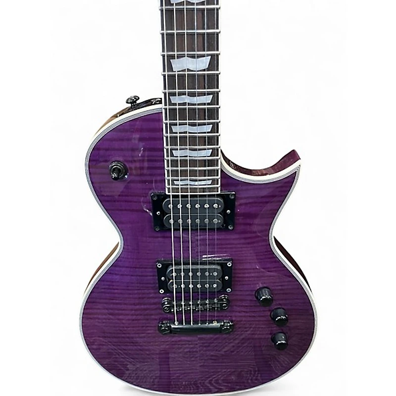 Used ESP EC1000 Trans Purple Solid Body Electric Guitar