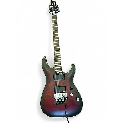 Used Schecter Guitar Research C1 Floyd Rose Platinum Crimson Red Burst Solid Body Electric Guitar