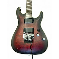 Used Schecter Guitar Research C1 Floyd Rose Platinum Crimson Red Burst Solid Body Electric Guitar