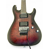 Used Schecter Guitar Research C1 Floyd Rose Platinum Crimson Red Burst Solid Body Electric Guitar