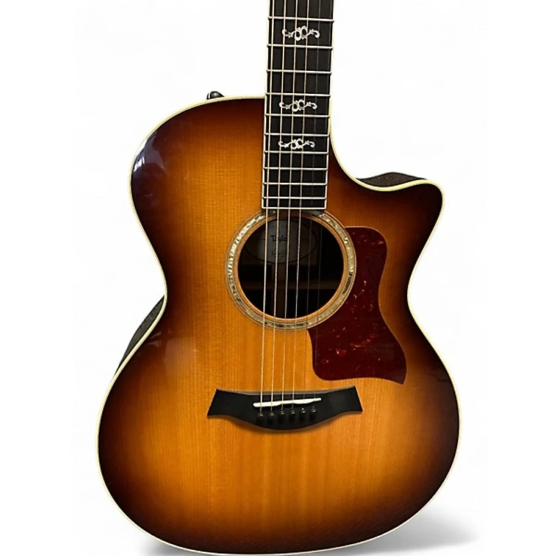 Used Taylor Custom 414ce Sunburst Acoustic Electric Guitar