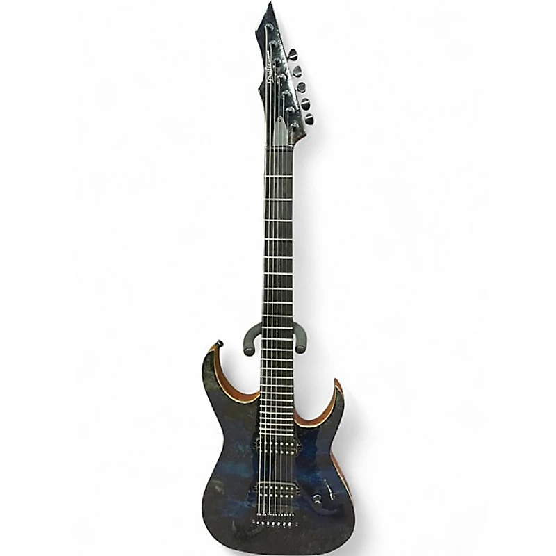 Used Dzilie 7 STRING Trans Blue Solid Body Electric Guitar
