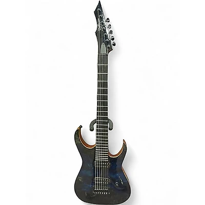 Used Dzilie 7 STRING Trans Blue Solid Body Electric Guitar