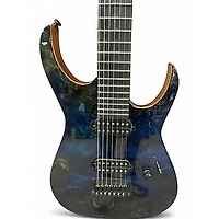 Used Dzilie 7 STRING Trans Blue Solid Body Electric Guitar