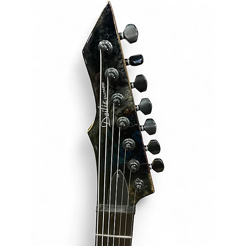 Used Dzilie 7 STRING Trans Blue Solid Body Electric Guitar