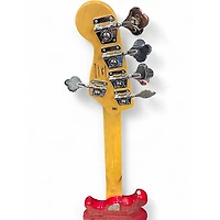 Used Squier Deluxe Dimension Bass V 5 String RED Electric Bass Guitar