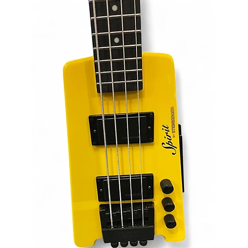 Used Steinberger SPIRIT YELLOW Electric Bass Guitar
