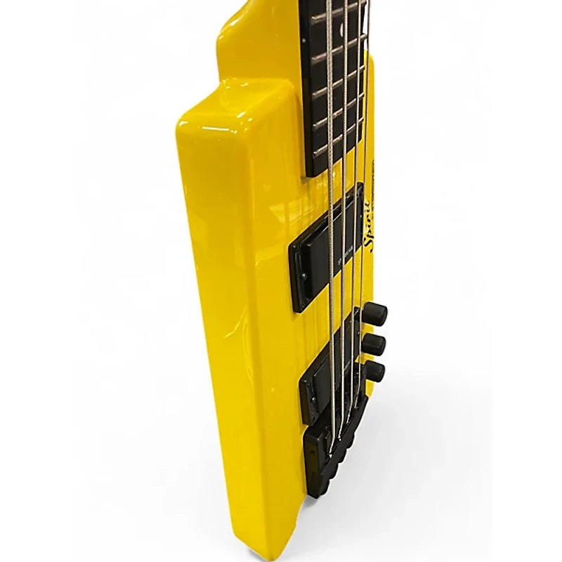 Used Steinberger SPIRIT YELLOW Electric Bass Guitar