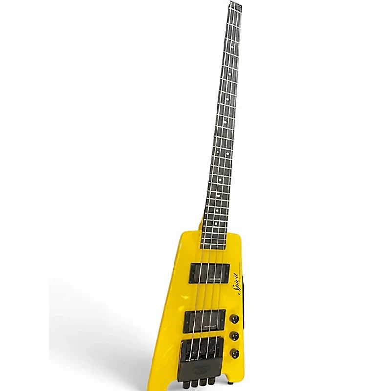 Used Steinberger SPIRIT YELLOW Electric Bass Guitar