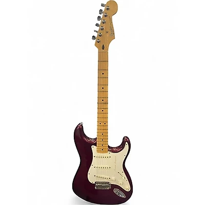 Used Fender Standard Stratocaster Metallic Red Solid Body Electric Guitar