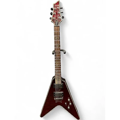 Used Schecter Guitar Research Hellraiser V1 Crimson Red Trans Solid Body Electric Guitar