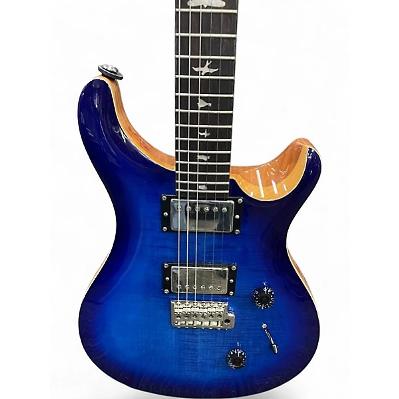 Used PRS SE Custom 24 Trans Blue Solid Body Electric Guitar
