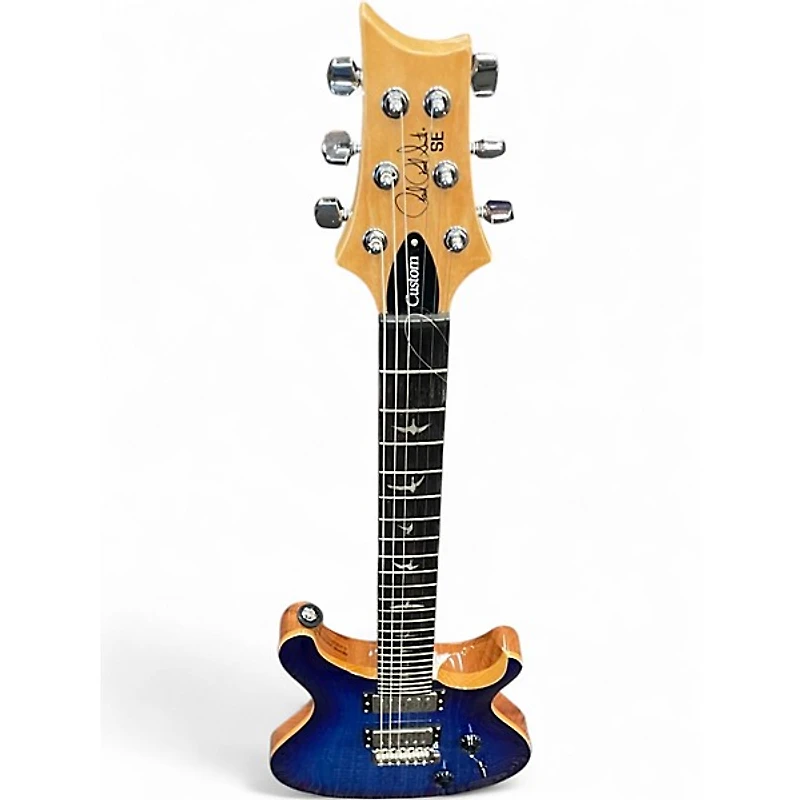 Used PRS SE Custom 24 Trans Blue Solid Body Electric Guitar