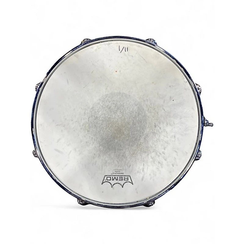 Used Pearl 13X6 Sensitone Snare CUSTOM ALLOY STEEL SILVER Drum