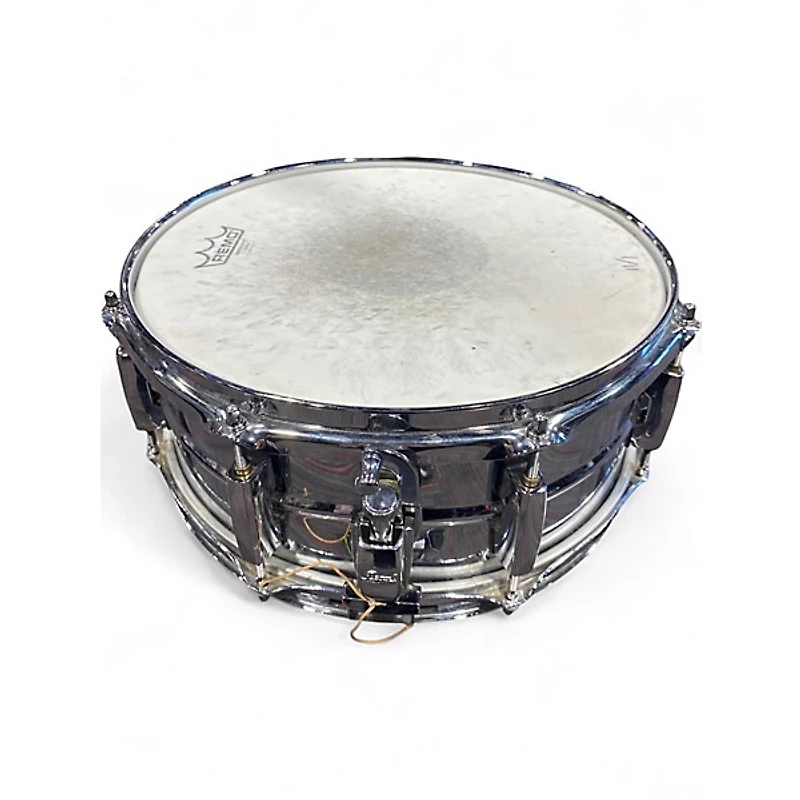 Used Pearl 13X6 Sensitone Snare CUSTOM ALLOY STEEL SILVER Drum