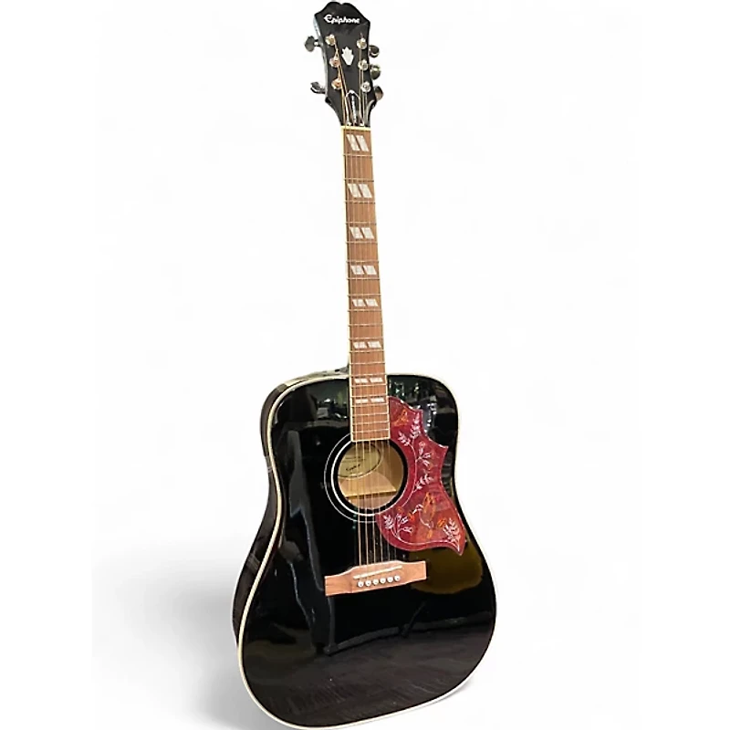 Used Epiphone Hummingbird Pro Black Acoustic Electric Guitar