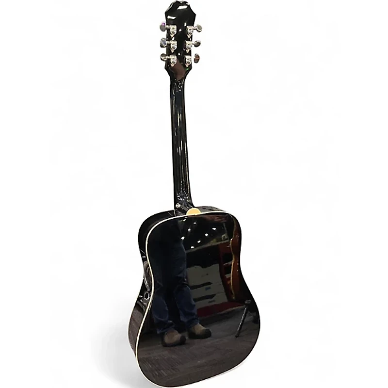 Used Epiphone Hummingbird Pro Black Acoustic Electric Guitar