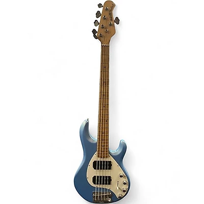 Used Ernie Ball Music Man STINGRAY 5 HH Blue Sapphire Electric Bass Guitar