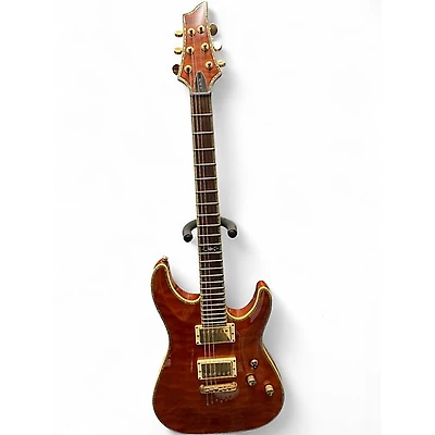 Used Schecter Guitar Research C-1 ELITE Caramel Burst Solid Body Electric Guitar