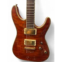 Used Schecter Guitar Research C-1 ELITE Caramel Burst Solid Body Electric Guitar