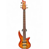 Used Jackson Pro Series Spectra Bass SB V Poplar Burl Cherry Sunburst Electric Bass Guitar